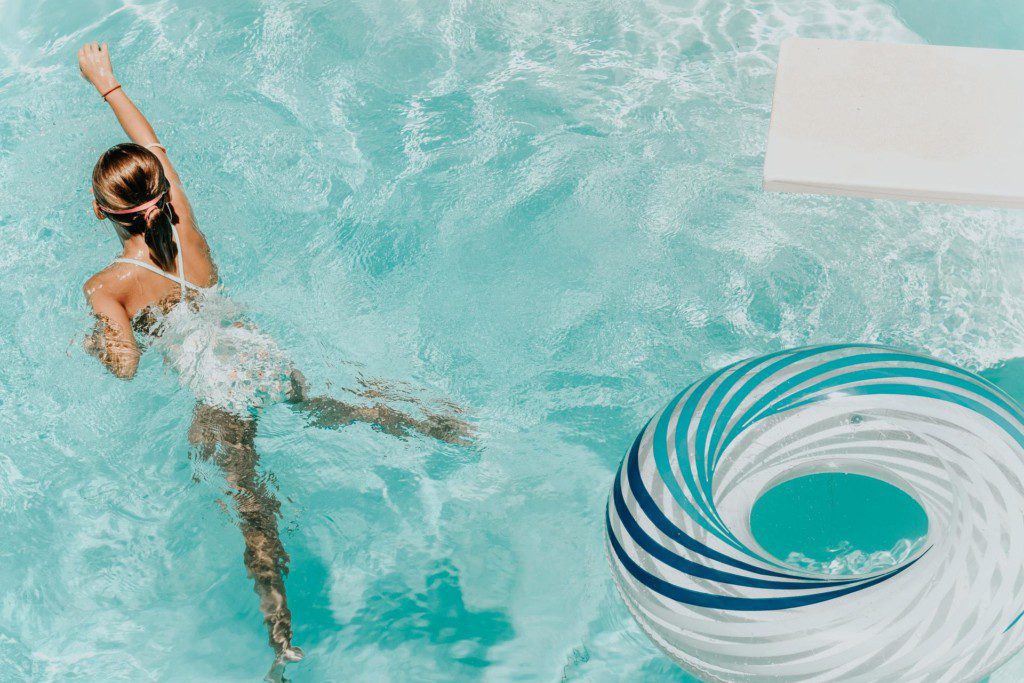 girl in a pool