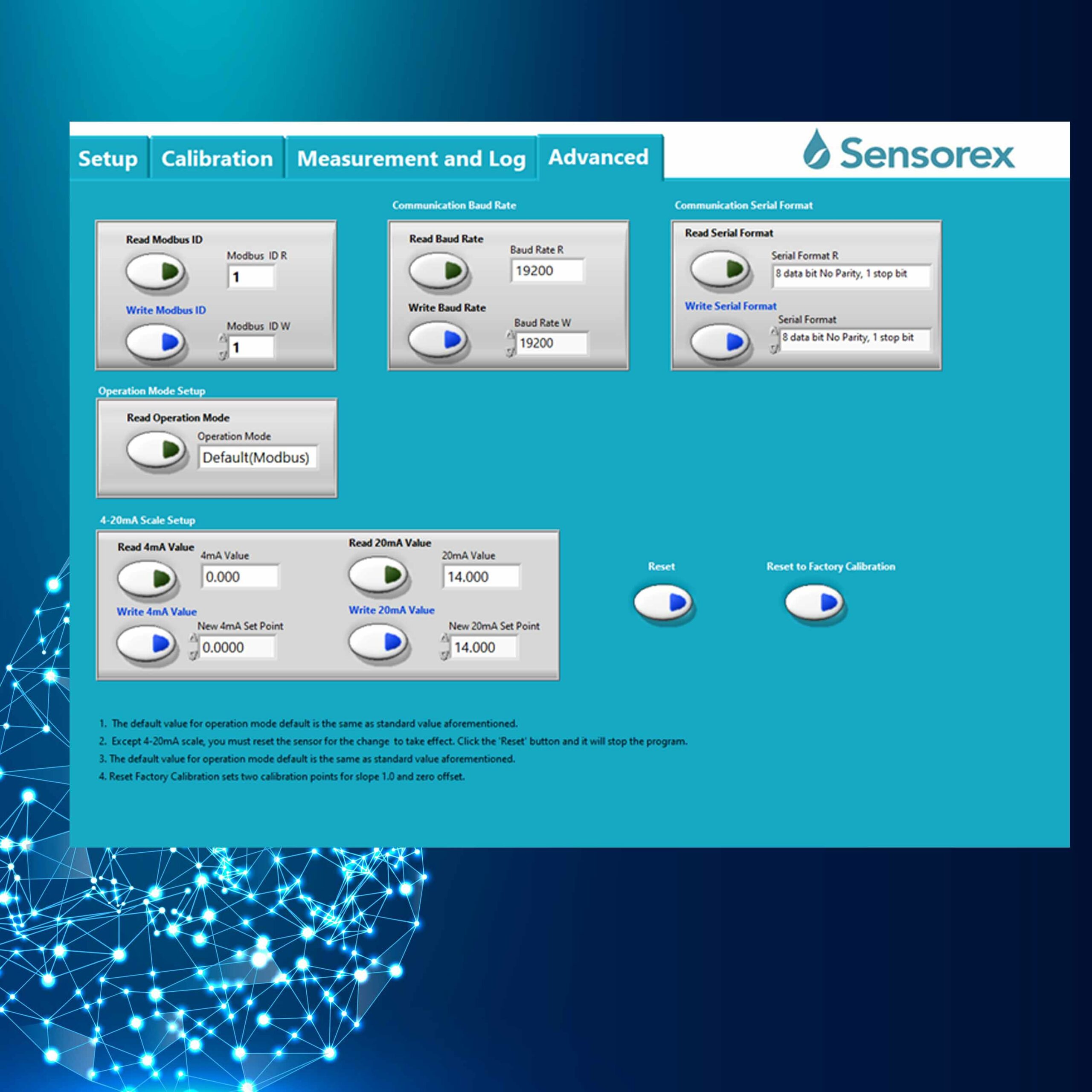 Free Sofware to program Sensorex smart sensors